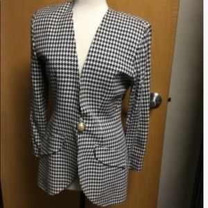Donna Rico New York Black And White Blazer SZ 4